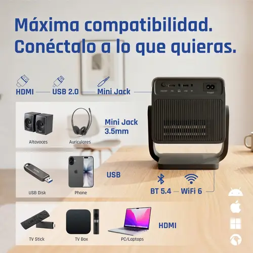 Pack proyector 4K + Lona proyección 100" - Imagen 6