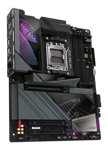 X870E AORUS MASTER Placa Base - Compatible con CPUs AMD Ryzen 9000, 16+2+2 fases VRM digitales, hasta 8600MHz DDR5 (OC), 3xPCIe 5.0 + 1xPCIe 4.0, Wi-Fi 7, LAN 5GbE, USB 4 - Imagen 3