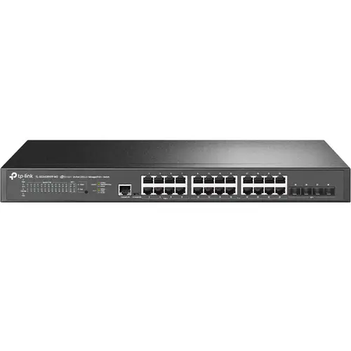 JetStream TL-SG3428XPP-M2 switch Gestionado L2+ 2.5G Ethernet (100/1000/2500) Energía sobre Ethernet (PoE) 1U Negro - Imagen 1