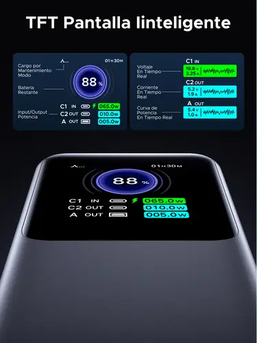 25000mAh 200W Fast Charging Powerbank Gris - Imagen 14