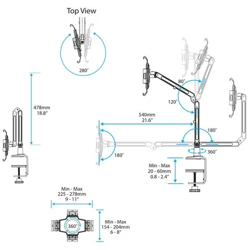 Soporte de Sobremesa para Tablet - Articulado - Para iPad o Android - Imagen 5