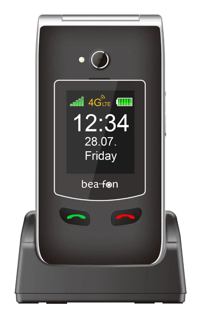 SL645plus LTE 7,11 cm (2.8") 120 g Negro, Plata Teléfono con cá..