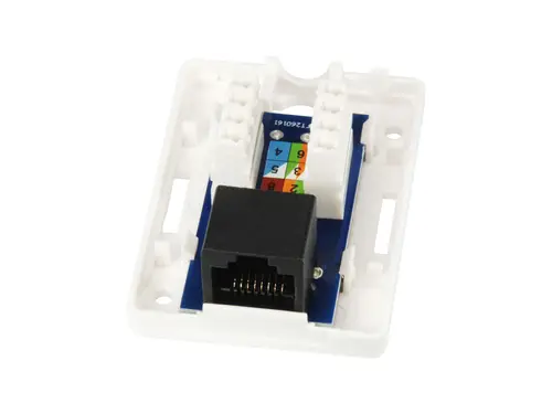 235113 caja de tomacorriente RJ-45 Blanco - Imagen 3