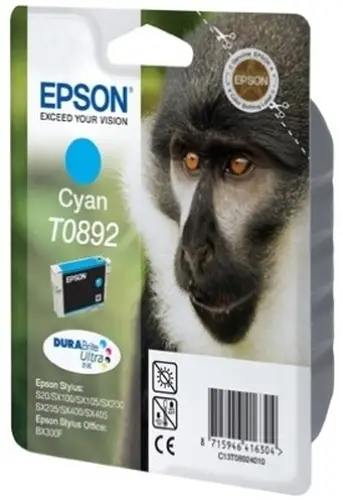 Monkey Singlepack Cyan T0892 DURABrite Ultra Ink - Imagen 1