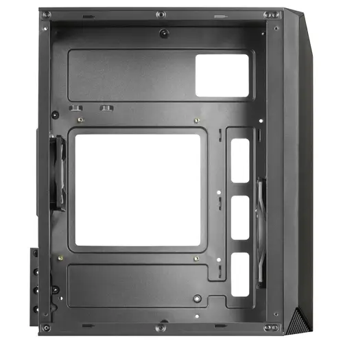 MC-S1 Negro, Caja PC Compacta Gaming Micro-ATX, Iluminación ARGB 12 Modos, Ventilador FRGB, Ventana Lateral Completa - Imagen 5