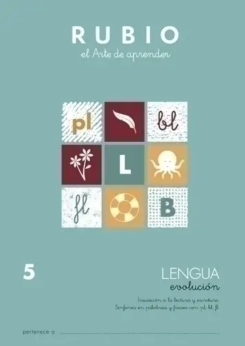 CUADERNO RUBIO A4 LENGUA EVOLUCION 5 - Pack de 10 unidades