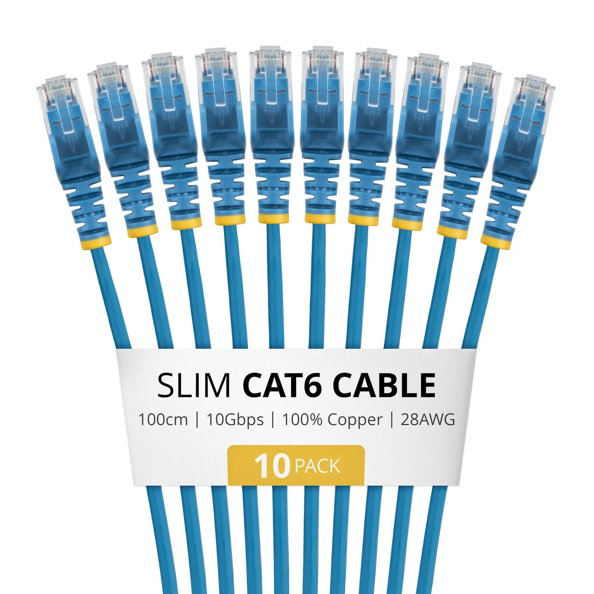 N6PAT100CMBLS10PK cable de red Azul 1 m Cat6 U/UTP (UTP)