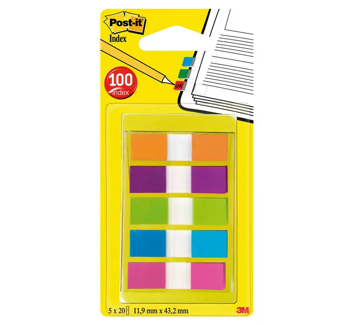 DISPENS 20 INDEX POST-IT 1/2 5COLOR STDO 683-5CB