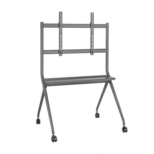 Soporte De Suelo Pro Con Rueda, 1 Bandeja Para Pantalla Interactiva/TV 120kg De 50-86, Negro - Imagen 1