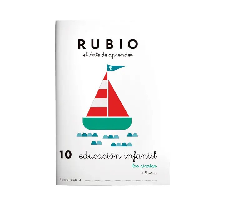 CUADERNO RUBIO A5 EDU. INF. 10 PIRATAS - Pack de 10 unidades