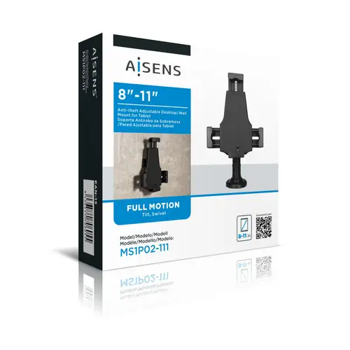 Soporte Antirobo de Sobremesa / Pared Ajustable (1 Pivote) para Tablet, Negro - Imagen 7