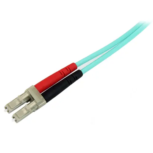 Cable de 10m de Fibra Óptica Multimodo OM3 LC a LC UPC - Full Duplex 50/125µm - para Redes de 100G - LOMMF/VCSEL - Pérdida Baja al Insertar <0.3dB - Cable LSZH - Imagen 2