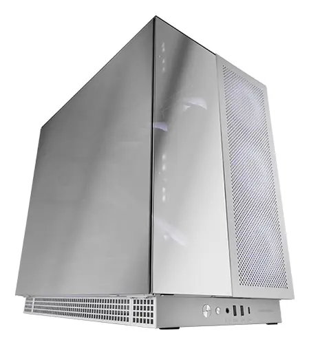 MC-NOVA3, Caja Gaming Custom XXL E-ATX, Tripe Cristal Cromado Continuo Sin Marco, Soporte Completo Refrigeración Líquida, Aluminio Aeroespacial 2mm, Torre PC con Doble Cámara, USB-C, Blanco - Imagen 2
