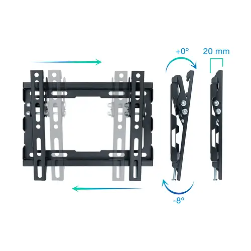 LP1044T-B soporte para TV 109,2 cm (43") Negro - Imagen 2