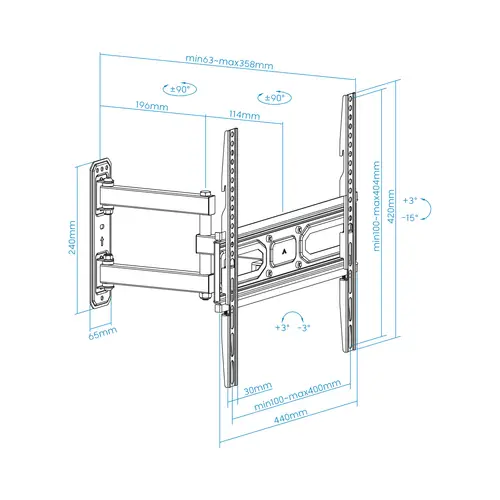 Soporte de pared para pantallas 32- 55 - Imagen 6