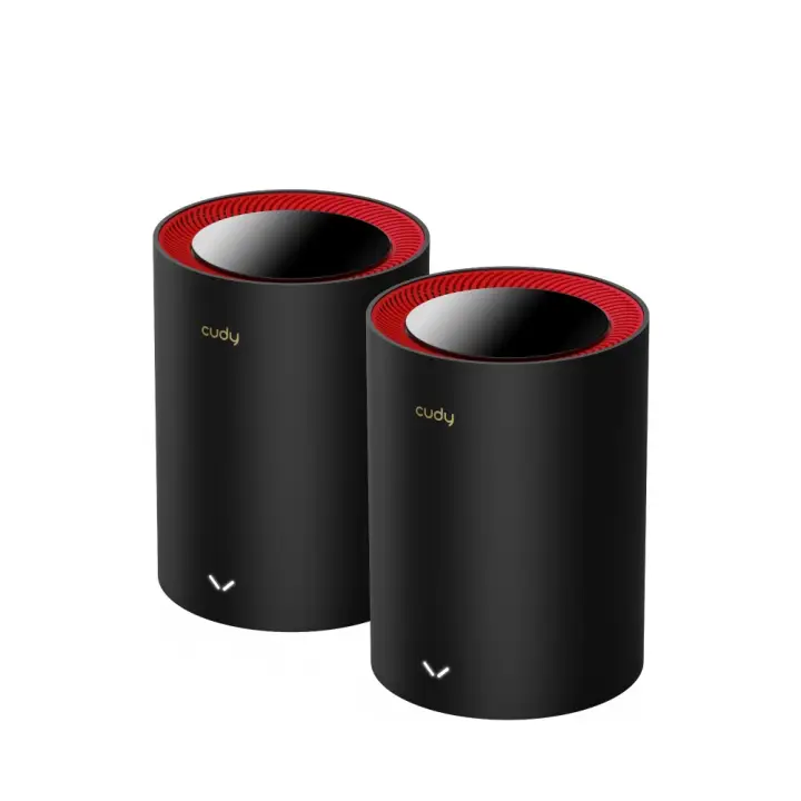 M3000 2-Pack Doble banda (2,4 GHz / 5 GHz) Wi-Fi 6 (802.11ax) Negro, Rojo 1 Interno