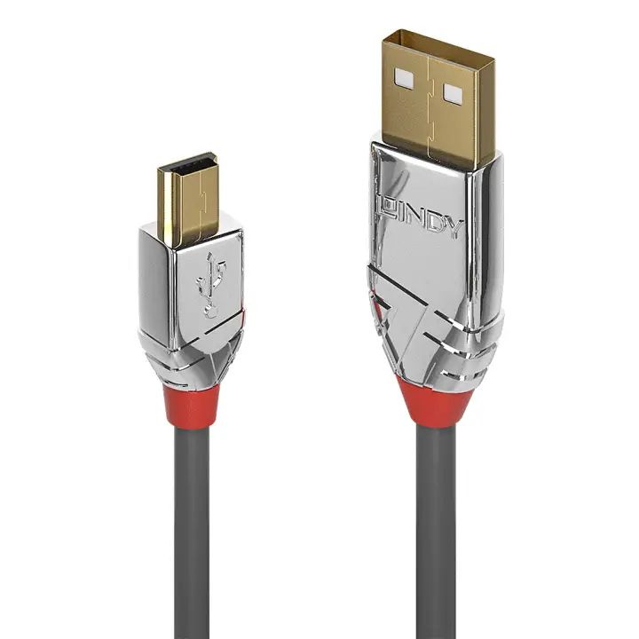 36631 cable USB USB 2.0 1 m USB A Mini-USB B Gris