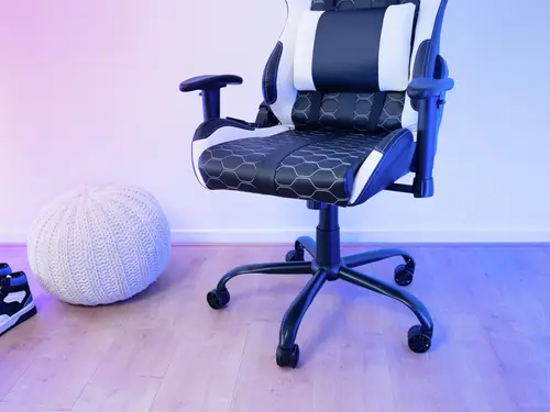 GXT 708W Resto Silla para videojuegos universal Negro, Blanco - Imagen 8