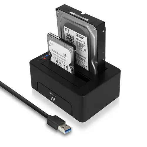 EW7014 base de conexión para disco duro USB 3.2 Gen 1 (3.1 Gen 1) Type-A Negro - Imagen 1