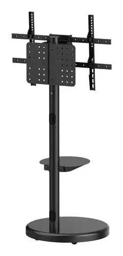 Soporte de suelo con rueda, bandeja para DVD para monitor/TV 50kg de 37-86, Negro - Imagen 3