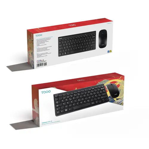 Teclado compacto + Ratón slim inalámbrico, Negro - Imagen 5