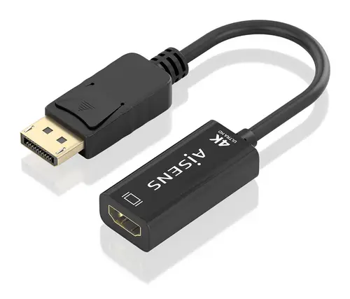 CONVERSOR DISPLAYPORT A HDMI 4K@60HZ, DP/M-HDMI/H, NEGRO, 15CM - Imagen 2