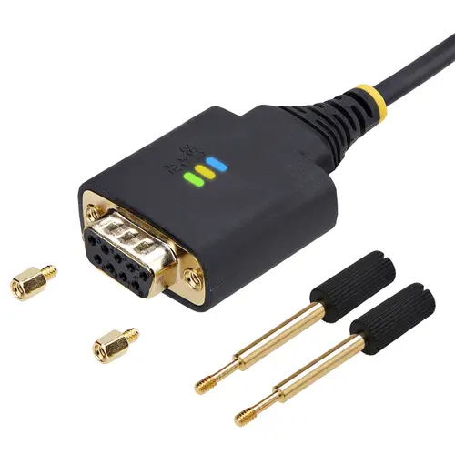 Cable Adaptador USB a Serie de Módem Nulo de 2m - FTDI RS232 - Tornillos DB9 Intercambiables - USB-A a DB9 RS232 - Windows/macOS/Linux - Imagen 7