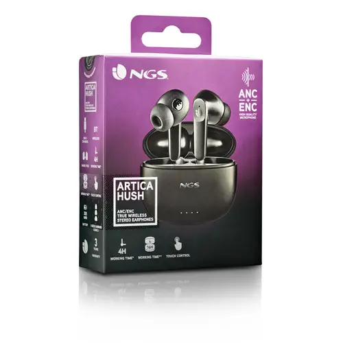 ARTICA HUSH Auriculares Inalámbrico Dentro de oído Llamadas/Música Bluetooth Negro - Imagen 8