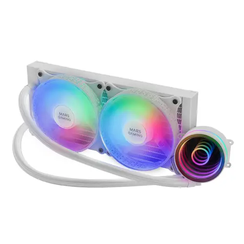 ML-ONE240 Blanco, Refrigeración Líquida CPU, TDP 400W, Espejo Infinito, 2 Ventiladores FRGB Silenciosos, Multisocket Universal - Imagen 3
