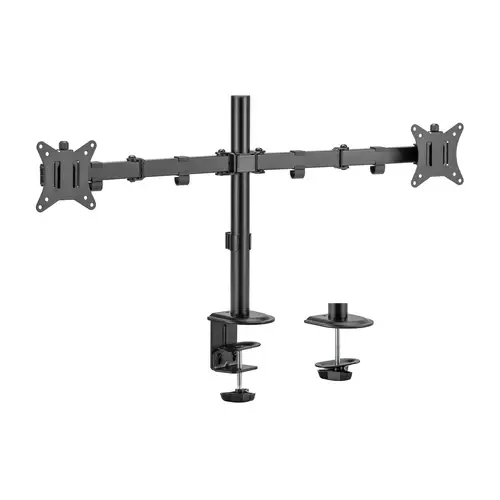 Soporte de Mesa ECO Giratorio e Inclinable para Monitor/TV 9Kg (3 Pivotes, 2 Brazos) de 17-32, Negro - Imagen 2