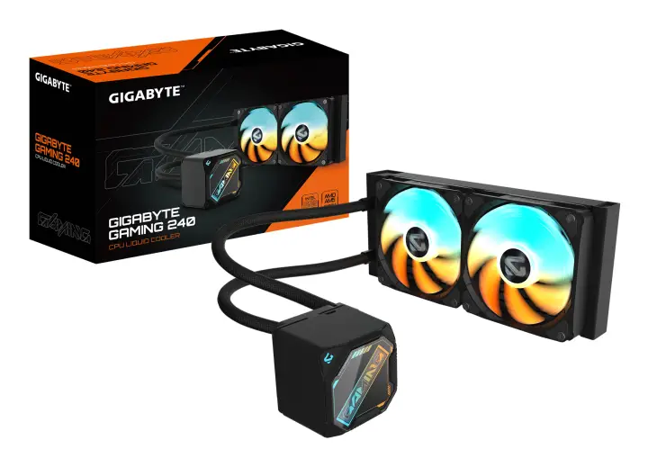 GAMING 240 Refrigeración Líquida para CPU - 2x120mm Ventiladores ARGB, mecanismo de enclavamiento deslizante, DAISY-CHAIN, Compatible con Intel LGA 1851 y AMD AM5