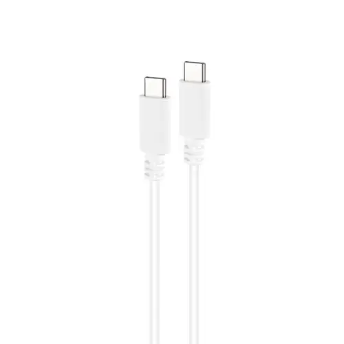 Cable USB 2.0 3A, tipo USB-C/M-USB-C/M, Blanco, 1 m - Imagen 2
