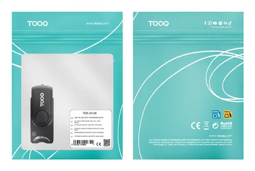 Lector Tarjetas Inteligentes, DNI Electrónico, SIM, SD, SF, USB-A, Negro - Imagen 6