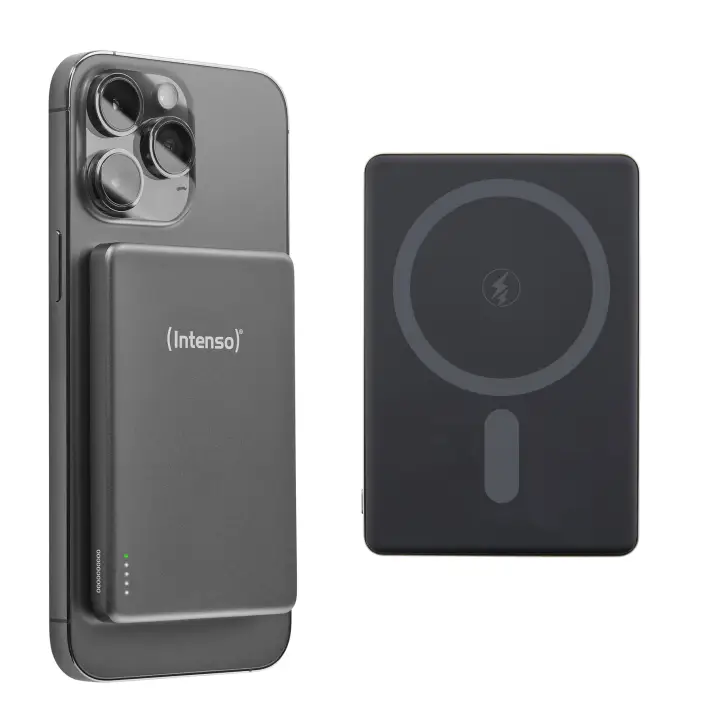 Batería Externa Magnética MW5000 5000 mAh  Compatible con MagSafe, Carga Inalámbrica 15W, USB-C PD 20W, Delgada y Compacta  Probada en Alemania  Gris
