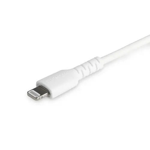 Cable Resistente USB-C a Lightning de 2 m Blanco - Cable de Sincronización y Carga USB Tipo C a Lightning con Fibra de Aramida Resistente - Certificado MFi de Apple - para iPad/iPhone 12 - Imagen 3