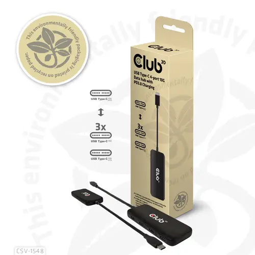 CSV-1548 hub de interfaz USB 3.2 Gen 1 (3.1 Gen 1) Type-C Negro - Imagen 7