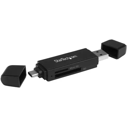 Lector Grabador USB 3.0 USB-C Tipo C y USB-A de Tarjetas de Memoria Flash SD Micro SD Alimentado por USB - Imagen 2