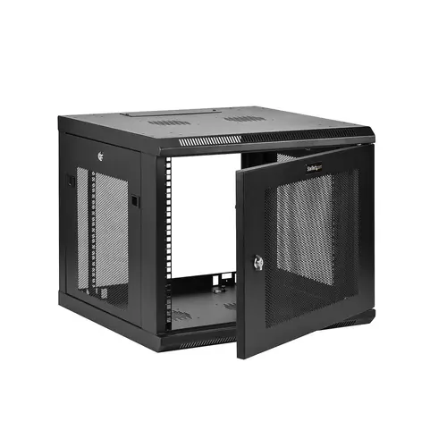 Armario Rack de Pared para Servidores 9U 19"4 Columnas y Estante 1U - Rack de Servidores de Montaje en Pared - Rack Ventilado para Equipo de Red - Imagen 3