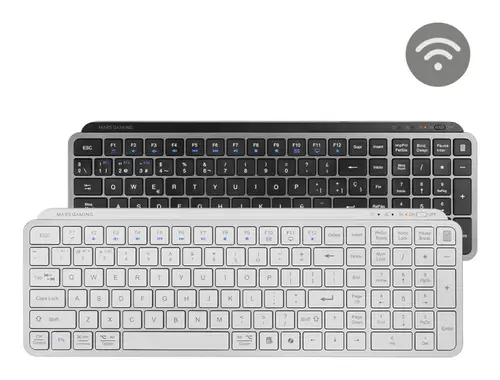 MK-SILENKEYS teclado Universal RF Wireless + Bluetooth QWERTY Español Blanco - Imagen 6