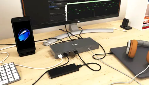 USB 3.0 / USB-C / Thunderbolt 3 Dual Display Docking Station - Imagen 9
