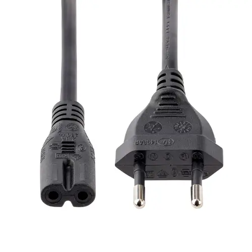 Cable de 1m de Alimentación para Portátiles, Enchufe UE a C7, 2,5A 250V, 18AWG, Cable de Repuesto para Cargador de Portátiles, Cable para Impresoras, Cable para Europa, UL - Imagen 2