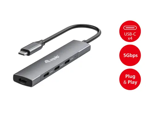 128963 hub de interfaz USB 3.2 Gen 1 (3.1 Gen 1) Type-C 5000 Mbit/s Negro, Plata - Imagen 7