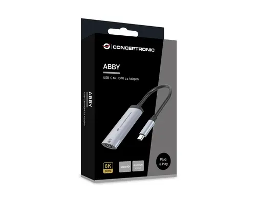 ABBY23G Adaptador gráfico USB 7680 x 4320 Pixeles Plata - Imagen 6