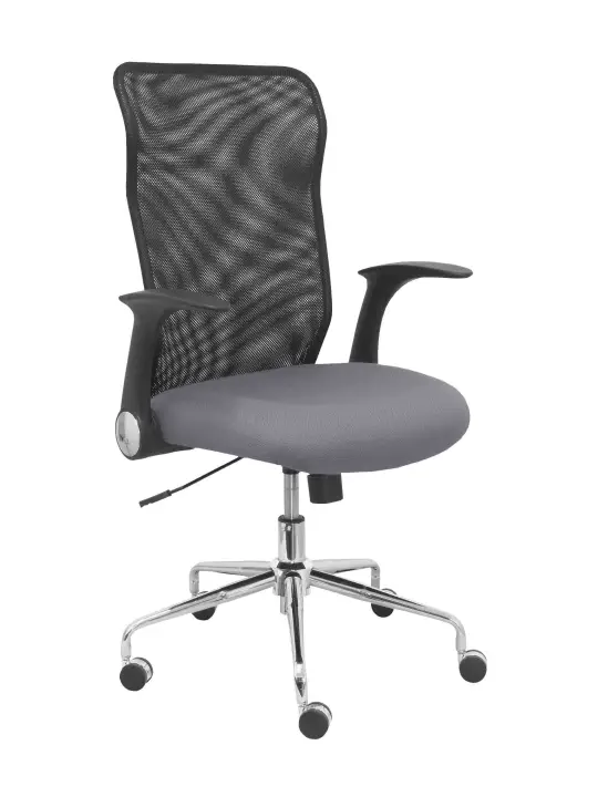 Silla Minaya respaldo malla negro asiento bali gris medio