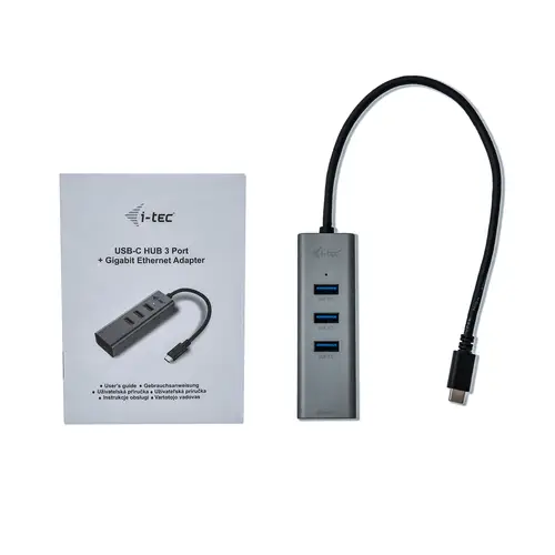 Metal USB-C HUB 3 Port + Gigabit Ethernet Adapter - Imagen 4
