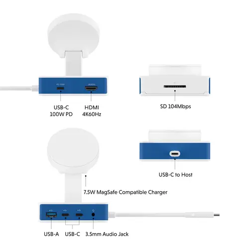 HyperDrive Alámbrico USB 3.2 Gen 1 (3.1 Gen 1) Type-C Blanco - Imagen 8