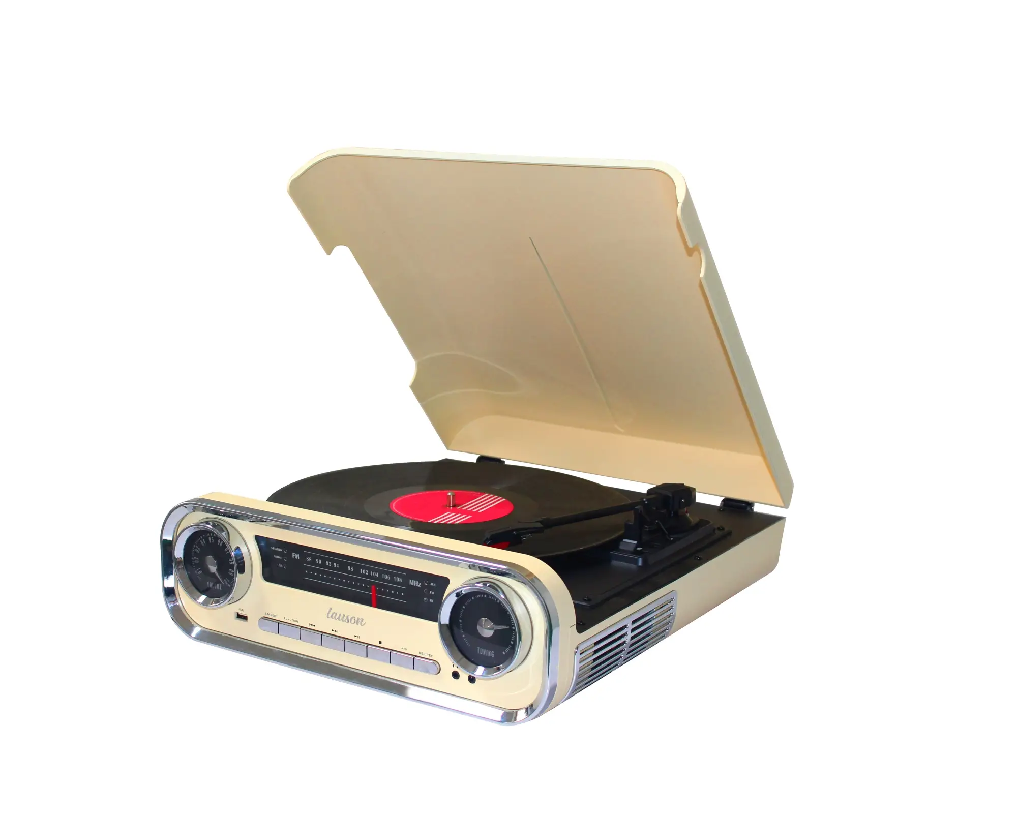 01TT15 tocadisco Tocadiscos de tracción por correa Beige, Negro