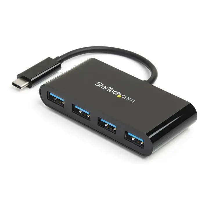 Hub Concentrador USB 3.0 (5Gbps) de 4 Puertos - Ladrón USB-C a 4x USB A - Alimentado por el Bus