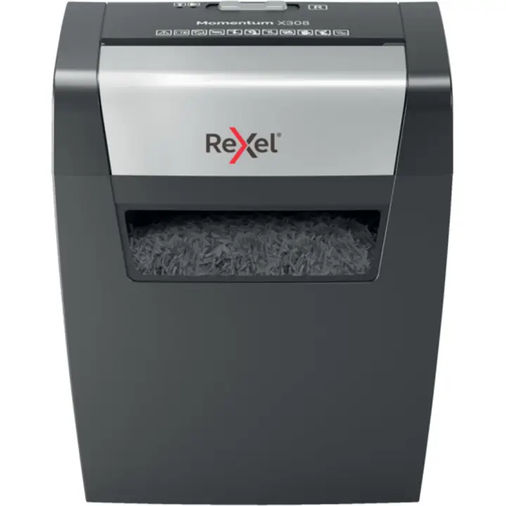 Momentum X308 triturador de papel Corte en partículas Negro, Gris