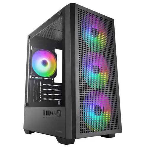 MCQUANTUM carcasa de ordenador Midi Tower Negro - Imagen 1
